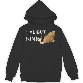 メンズ ハリバット 王様キャッチ おかしな釣り 漁師 ハリブット 魚 パーカー - Kawaiitshirt