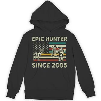 ハンティングバック鹿またはヘラジカ 2005 ヴィンテージハンター パーカー - Kawaiitshirt
