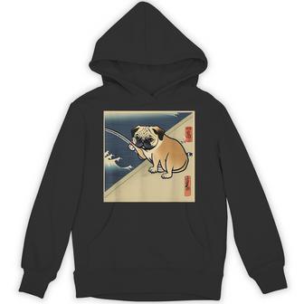 パグ 犬 面白いtシャツ イヌ 釣り メンズ おもしろ 面白い 服 おもしろグッズ 文字tシャツ ネタ 海釣り 川釣り パーカー - Kawaiitshirt