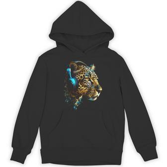 ヒョウ音楽 – 動物愛好家アートヘッドフォン アニマルレオパード パーカー - Kawaiitshirt