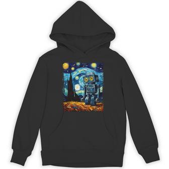 ビンテージロボットアート ゴッホ おもちゃ ロボットビルダー ロボティクス 長袖tシャツ パーカー - Kawaiitshirt