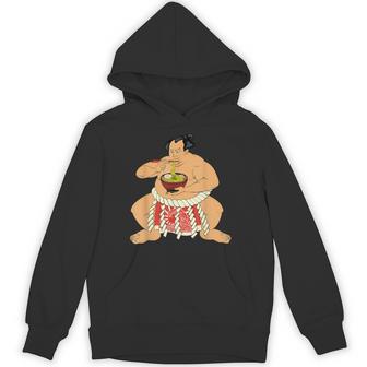 ビンテージ相撲力士 Eat ラーメン ヌードル アニメ 日本語 パーカー - Kawaiitshirt