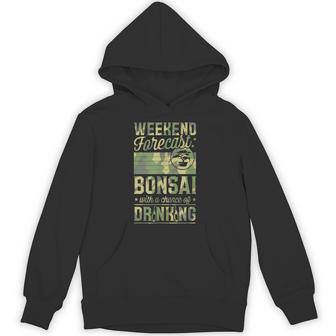 ビールを飲むチャンスのある週末予報盆栽 パーカー - Kawaiitshirt