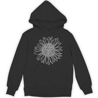 フラワー オブ ライフ ひまわり T シャツ、神聖幾何学模様 パーカー - Kawaiitshirt