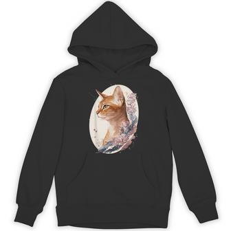 フローラル アビシニアンキャット 日本桜猫 犬種 パーカー - Kawaiitshirt
