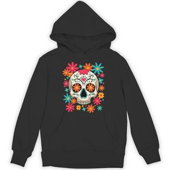 フローラルシュガースカル 死者の日 ヒッピー パーカー - Kawaiitshirt