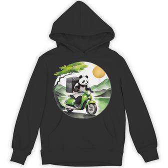 フードデリバリー パンダ おもしろ デリバリースタッフ 配達員 出前 和風 動物 パーカー - Kawaiitshirt