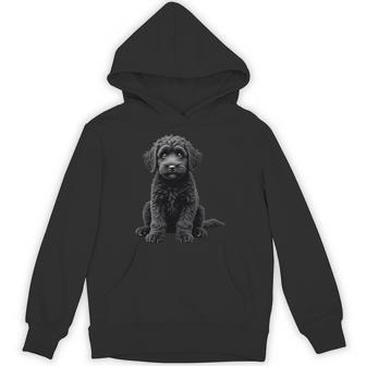 ブラックラブラドゥードル犬のアートデザイン。 長袖tシャツ パーカー - Kawaiitshirt