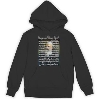 ブラームス愛好家 ハンガリー舞踊 ポートレート&シグネチャーミュージック パーカー - Kawaiitshirt