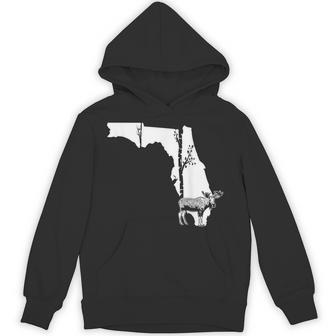 ヘラジカ狩り フロリダの地図 森のアート ハンター パーカー - Kawaiitshirt