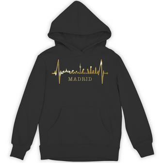 マドリードのスカイライン ハートビート スペインのシルエット I Love Madrid パーカー - Kawaiitshirt