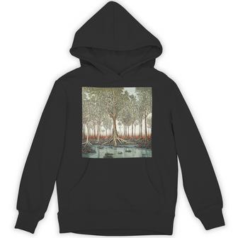 マングローブの森のヴィンテージ風景グラフィック。 パーカー - Kawaiitshirt