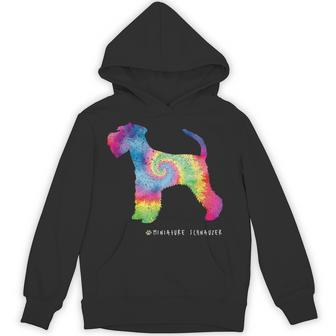 ミニチュアシュナウザー かわいい子犬 ペット 犬の飼い主 ヒッピー タイダイ パーカー - Kawaiitshirt