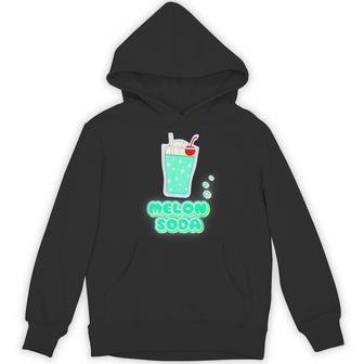 メロンソーダ／クリームソーダ 夏 （デリシャス スイーツ）昭和レトロ ポップ 80S かわいい イラスト パーカー - Kawaiitshirt