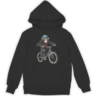 モンキー ライディング バイク ヴィンテージ 自転車 バイカー エイプ チンパンジー パーカー - Kawaiitshirt