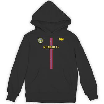 モンゴル国旗、モンゴルのシルエットマップ、国章 パーカー - Kawaiitshirt