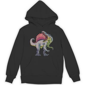 リアルなスピノサウルス 恐竜 先史時代の野生動物 長袖tシャツ パーカー - Kawaiitshirt