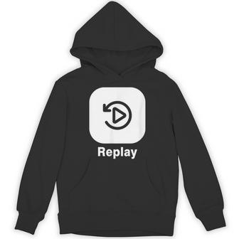 リプレイボタン パーカー - Kawaiitshirt