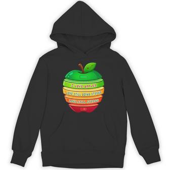リンゴの力シリーズ リンゴのエネルギー リンゴ スライス 充電 バッテリー 残量 おもしろみ ユニーク パーカー - Kawaiitshirt
