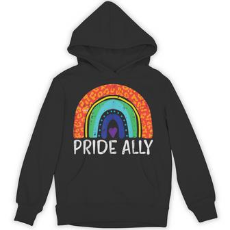 レインボーフラッグ プライド アリー ゲイプライド 月 Lgbtq Ally Lgbt パーカー - Kawaiitshirt