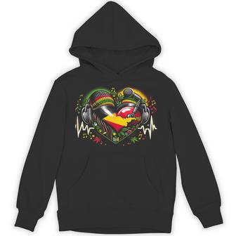 レゲエ 音楽愛好家 音楽 ハート ハートビート ジャマイカ音楽 パーカー - Kawaiitshirt