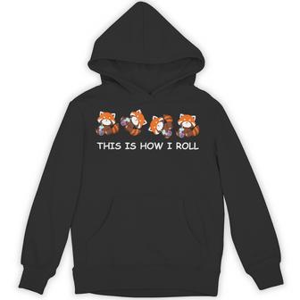 レッサーパンダのタピオカティーシャツボバティーギフトこれが私の転がり方です パーカー - Kawaiitshirt