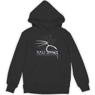 レトロ バックトラック Kali Linux デザイン ドラゴンとタグライン 長袖tシャツ パーカー - Kawaiitshirt
