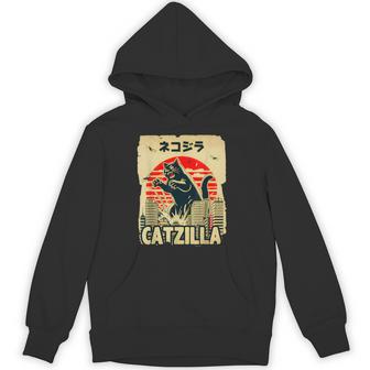 レトロキャットジラtシャツ 陽気な子猫と猫のビンテージポスター パーカー - Kawaiitshirt