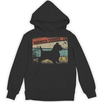 レトロノーリッチテリア ドッグブリードシルエット ノーリッチテリア パーカー - Kawaiitshirt