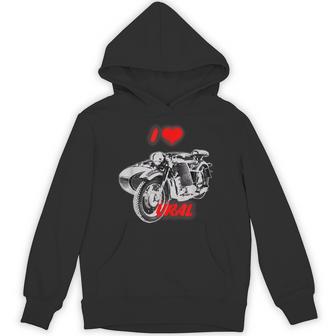 ロシアのレトロなオートバイ愛好家のためのi Love Ural パーカー - Kawaiitshirt