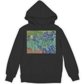 ヴィンセント・ファン・ゴッホによるアイリス1889 長袖tシャツ パーカー - Kawaiitshirt
