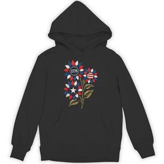ヴィンテージ 1776 愛国心が強いひまわり アメリカ独立記念日 パーカー - Kawaiitshirt
