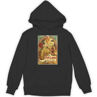 ヴィンテージ ジャマイカ ラム 広告ポスター ガール アルフォンス・ミュシャ パーカー - Kawaiitshirt