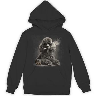 ヴィンテージ スモーキングプードル ファニー 犬 父の日 パーカー - Kawaiitshirt