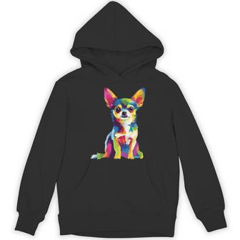 ヴィンテージ レトロ チワワ 犬 かわいい グルービー 犬 長袖tシャツ パーカー - Kawaiitshirt