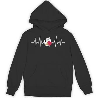 ヴィンテージ 猫 卓球 レトロ 猫 卓球 ハートビート パーカー - Kawaiitshirt