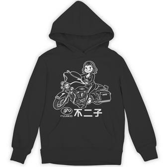 不二子ペコ風 レトロガール バイク Fujiko 日本 アニメ パロディ パーカー - Kawaiitshirt