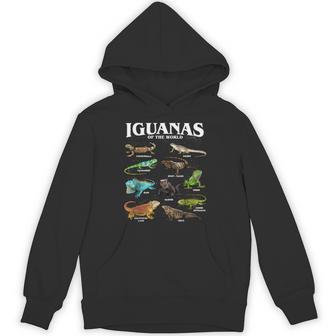世界のイグアナ教育爬虫類アート パーカー - Kawaiitshirt