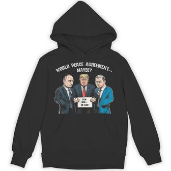 世界平和協定 トランプ プーチン ゼレンスキー ウクライナ ユーモア パーカー - Kawaiitshirt