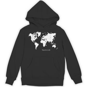 冒険的な探検家 Travel Is Life パーカー - Kawaiitshirt