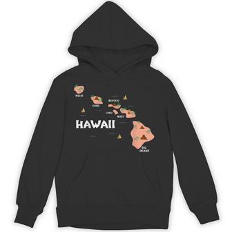 地図 ヴィンテージ お土産 ハワイ諸島 パーカー - Kawaiitshirt