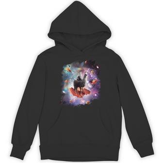 宇宙猫乗馬ユニコーン ラマ ベーコン&タコス パーカー - Kawaiitshirt