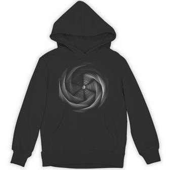 幾何学的ブラックホール光学錯覚スパイラルトリッピー パーカー - Kawaiitshirt