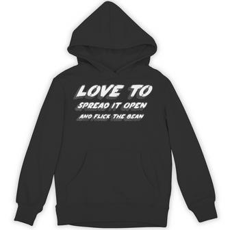 広げて豆をフリックするのが大好き パーカー - Kawaiitshirt