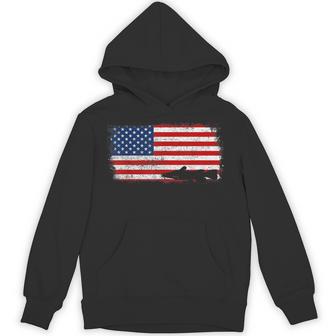 愛国的なクリスタルアイ ナマズフィッシュ アメリカ国旗 ビンテージ パーカー - Kawaiitshirt