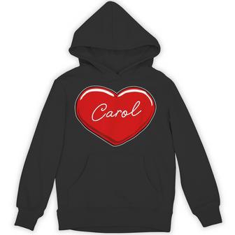 手描きのハートキャロル ファーストネーム ハート I Love Carol パーカー - Kawaiitshirt