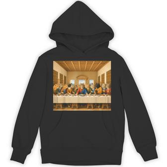 最後の猫晩餐 おもしろ猫 猫好きさん キャットアートクラシック パーカー - Kawaiitshirt