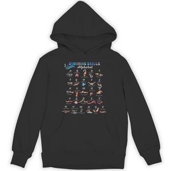 水泳スキル アルファベット 面白い 水泳 スイマー 水泳 先生 パーカー - Kawaiitshirt