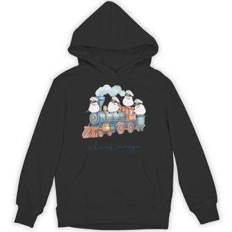 汽車とシマエナガ パーカー - Kawaiitshirt