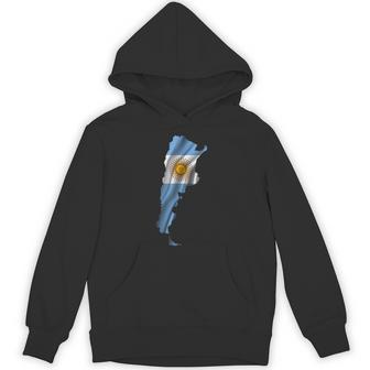 波状 アルゼンチン国旗 アルゼンチン地図 パーカー - Kawaiitshirt